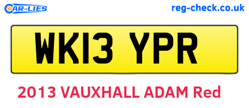 WK13YPR are the vehicle registration plates.