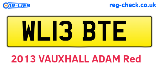 WL13BTE are the vehicle registration plates.