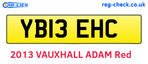 YB13EHC are the vehicle registration plates.