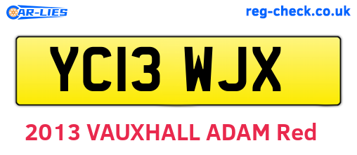 YC13WJX are the vehicle registration plates.