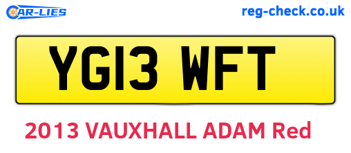 YG13WFT are the vehicle registration plates.