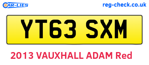 YT63SXM are the vehicle registration plates.