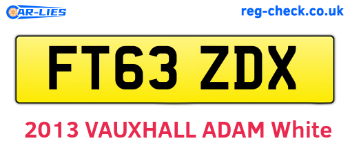 FT63ZDX are the vehicle registration plates.