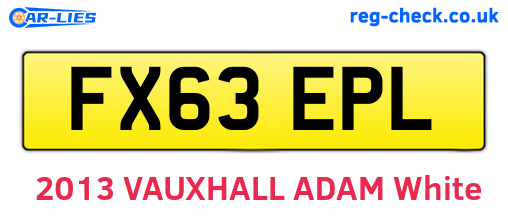 FX63EPL are the vehicle registration plates.