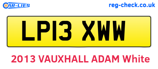 LP13XWW are the vehicle registration plates.