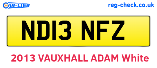 ND13NFZ are the vehicle registration plates.