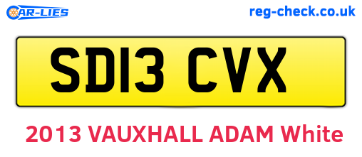 SD13CVX are the vehicle registration plates.