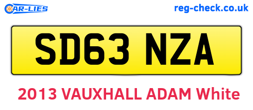 SD63NZA are the vehicle registration plates.