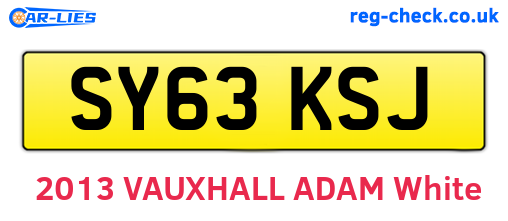 SY63KSJ are the vehicle registration plates.