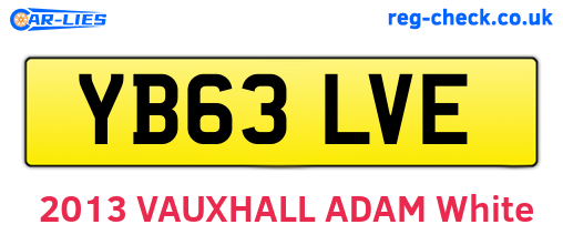 YB63LVE are the vehicle registration plates.