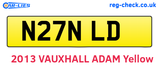 N27NLD are the vehicle registration plates.