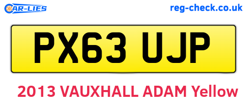 PX63UJP are the vehicle registration plates.