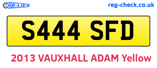S444SFD are the vehicle registration plates.