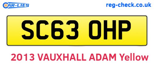 SC63OHP are the vehicle registration plates.