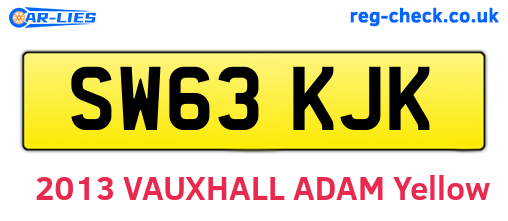 SW63KJK are the vehicle registration plates.