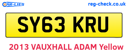 SY63KRU are the vehicle registration plates.