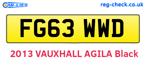 FG63WWD are the vehicle registration plates.