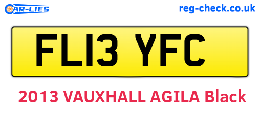 FL13YFC are the vehicle registration plates.