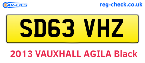 SD63VHZ are the vehicle registration plates.