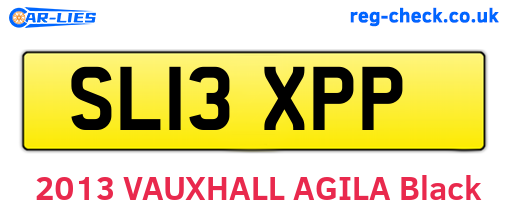 SL13XPP are the vehicle registration plates.