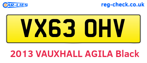 VX63OHV are the vehicle registration plates.
