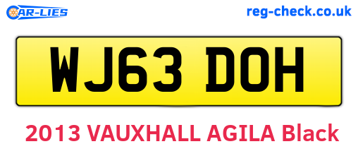 WJ63DOH are the vehicle registration plates.