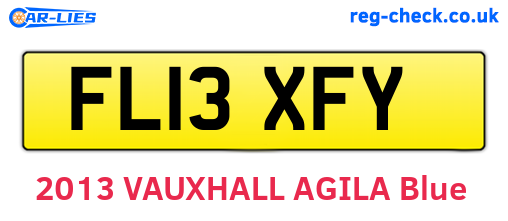 FL13XFY are the vehicle registration plates.