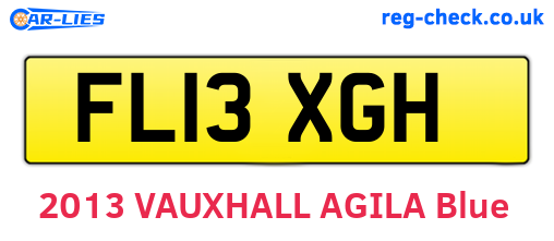 FL13XGH are the vehicle registration plates.