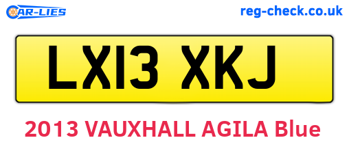 LX13XKJ are the vehicle registration plates.