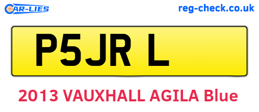 P5JRL are the vehicle registration plates.