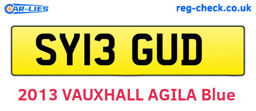 SY13GUD are the vehicle registration plates.