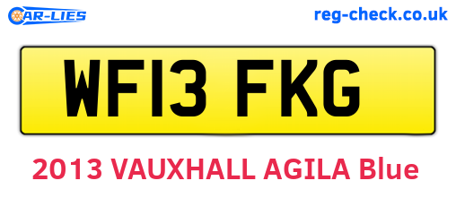 WF13FKG are the vehicle registration plates.