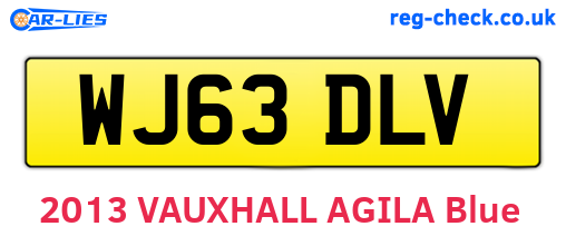 WJ63DLV are the vehicle registration plates.