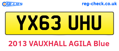 YX63UHU are the vehicle registration plates.