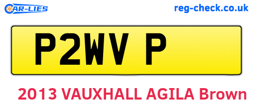 P2WVP are the vehicle registration plates.