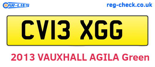 CV13XGG are the vehicle registration plates.