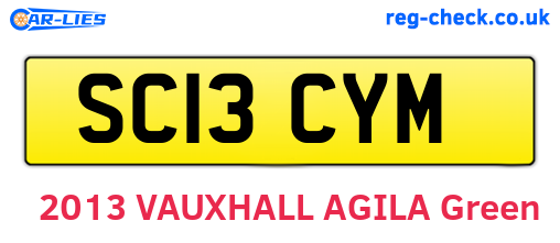 SC13CYM are the vehicle registration plates.