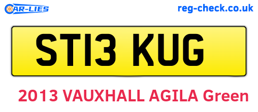 ST13KUG are the vehicle registration plates.
