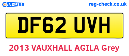 DF62UVH are the vehicle registration plates.