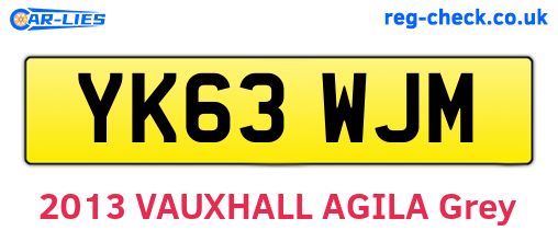 YK63WJM are the vehicle registration plates.