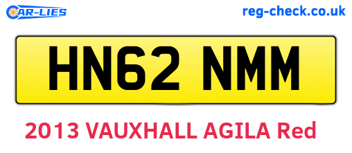 HN62NMM are the vehicle registration plates.