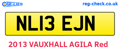 NL13EJN are the vehicle registration plates.