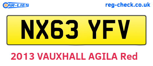 NX63YFV are the vehicle registration plates.