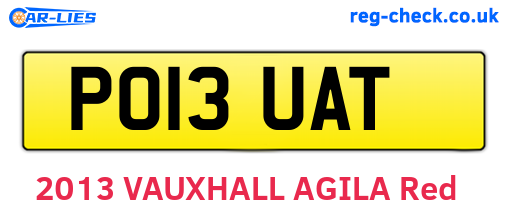 PO13UAT are the vehicle registration plates.