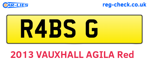 R4BSG are the vehicle registration plates.