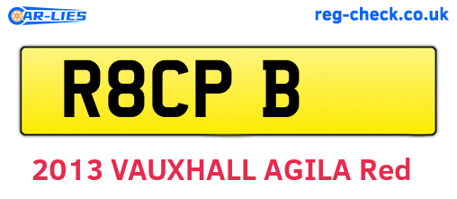 R8CPB are the vehicle registration plates.