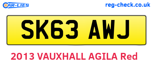 SK63AWJ are the vehicle registration plates.