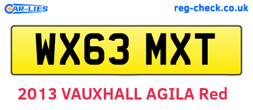 WX63MXT are the vehicle registration plates.