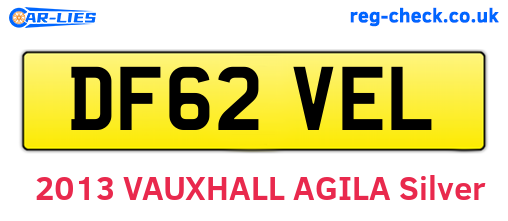 DF62VEL are the vehicle registration plates.