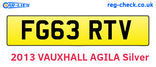 FG63RTV are the vehicle registration plates.